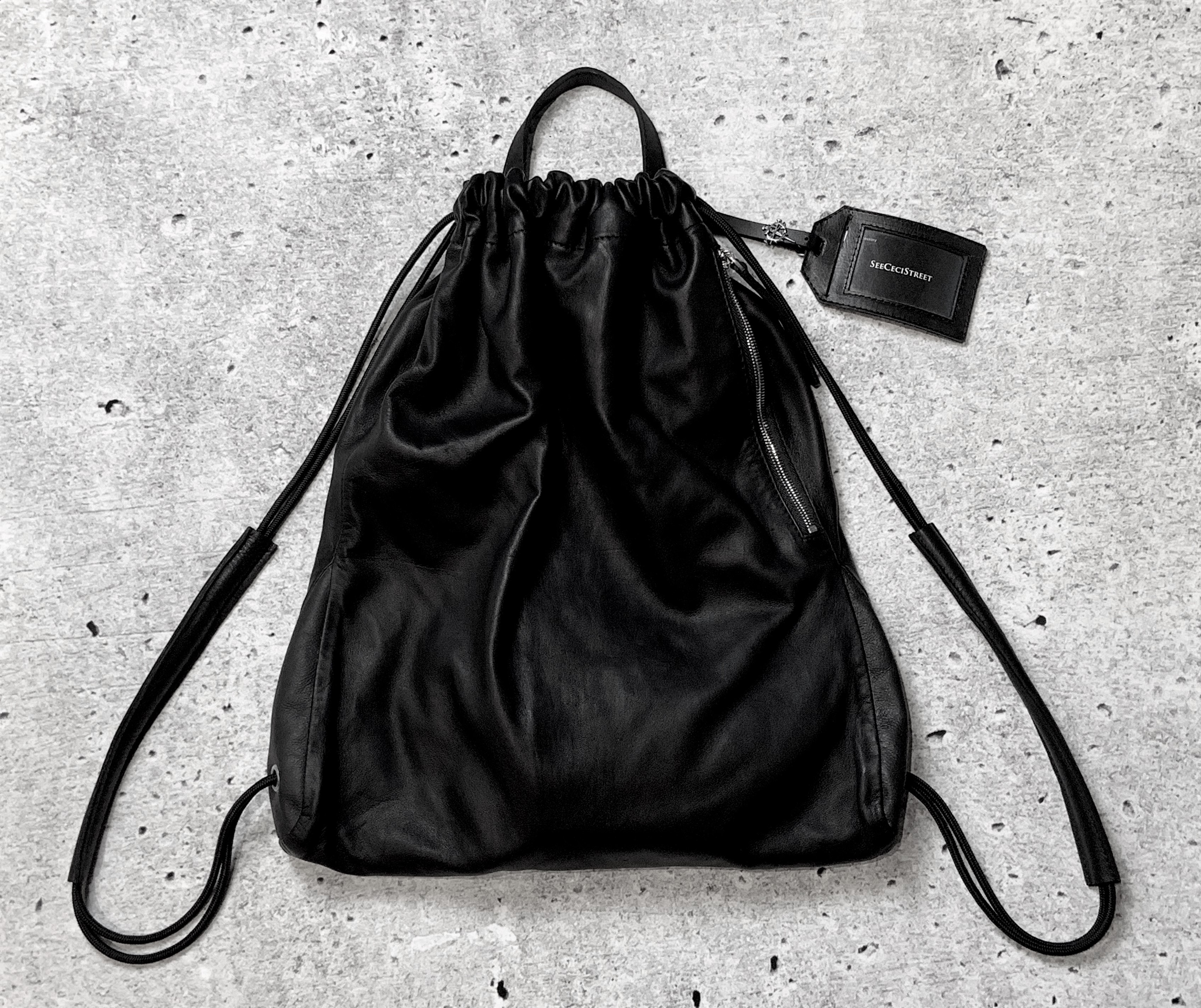 Nappa Leather Backpack (Black) – SeeCeciStreet